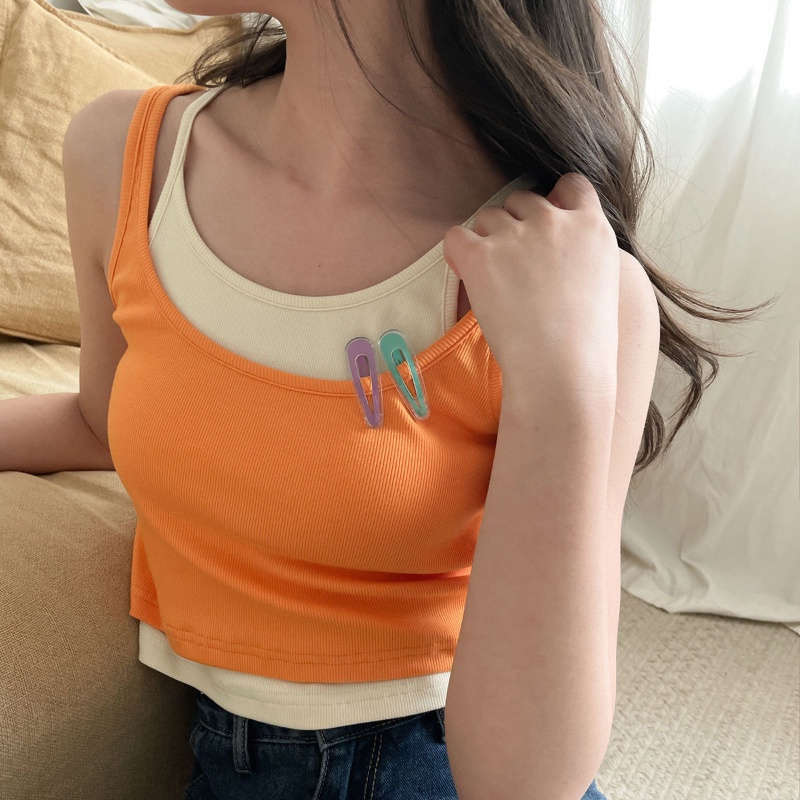 Bump Áo Ghi Lê Eo Cao Ngắn Màu Sắc Mùa Hè Thiết Kế Mới Cho Nữ