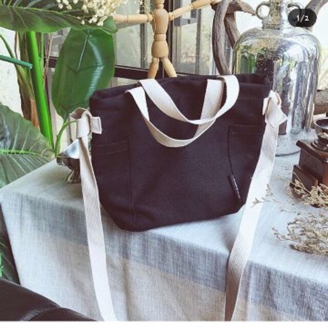 túi vải tiện ích đeo chéo canvas