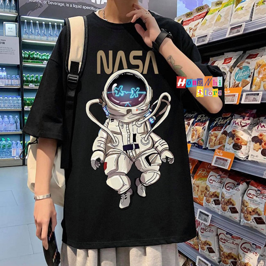 Áo Thun Tay Lỡ In Hình Nasa 3D Dáng Rộng Oversize Ulzzang Unisex - MM