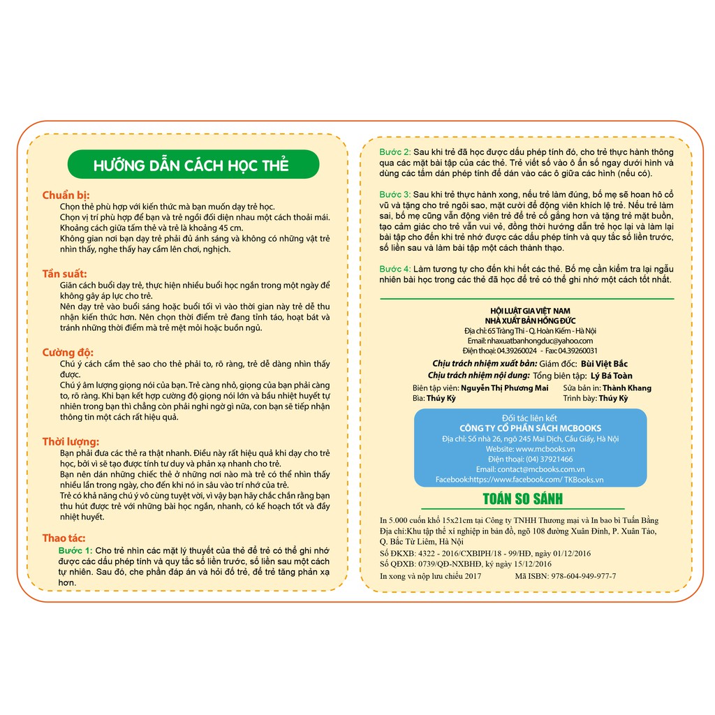Flashcard Toán So Sánh - Giáo dục sớm thẻ thông minh chuẩn theo phương pháp giáo dục của Glenn Doman