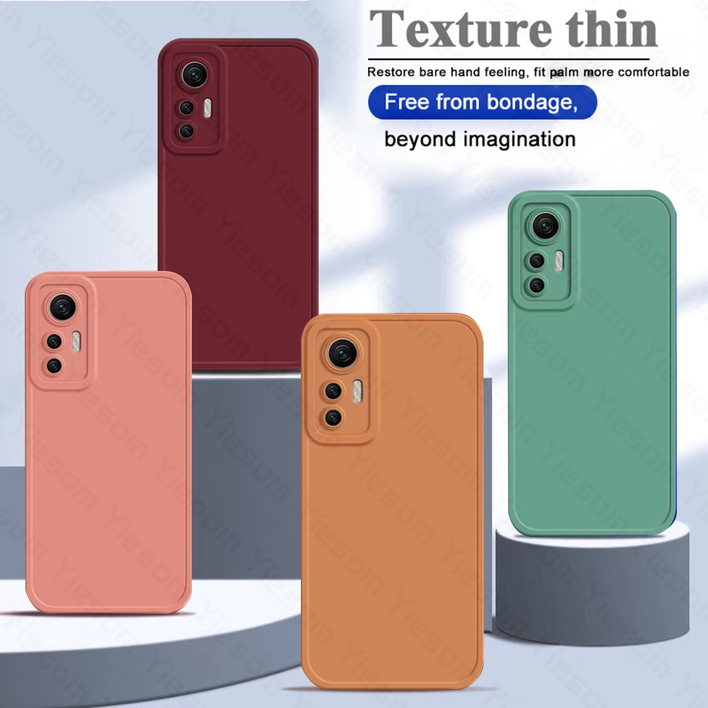 Ốp Điện Thoại Silicon Mềm Nhám Màu Trơn Bảo Vệ Camera Cho Xiaomi 12 11T 10T 12T Pro Mi 11 12 Lite 5G NE