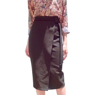 Chân váy đắp chéo kèm belt bigsize thun umi co dãn ôm body - chân váy đắp chéo size đại ôm body từ 45kg-80kg