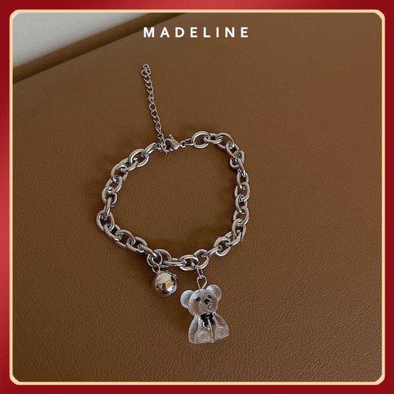 Vòng tay nữ Madeline T01 gấu ba chiều phong cách Hàn Quốc cực đẹp