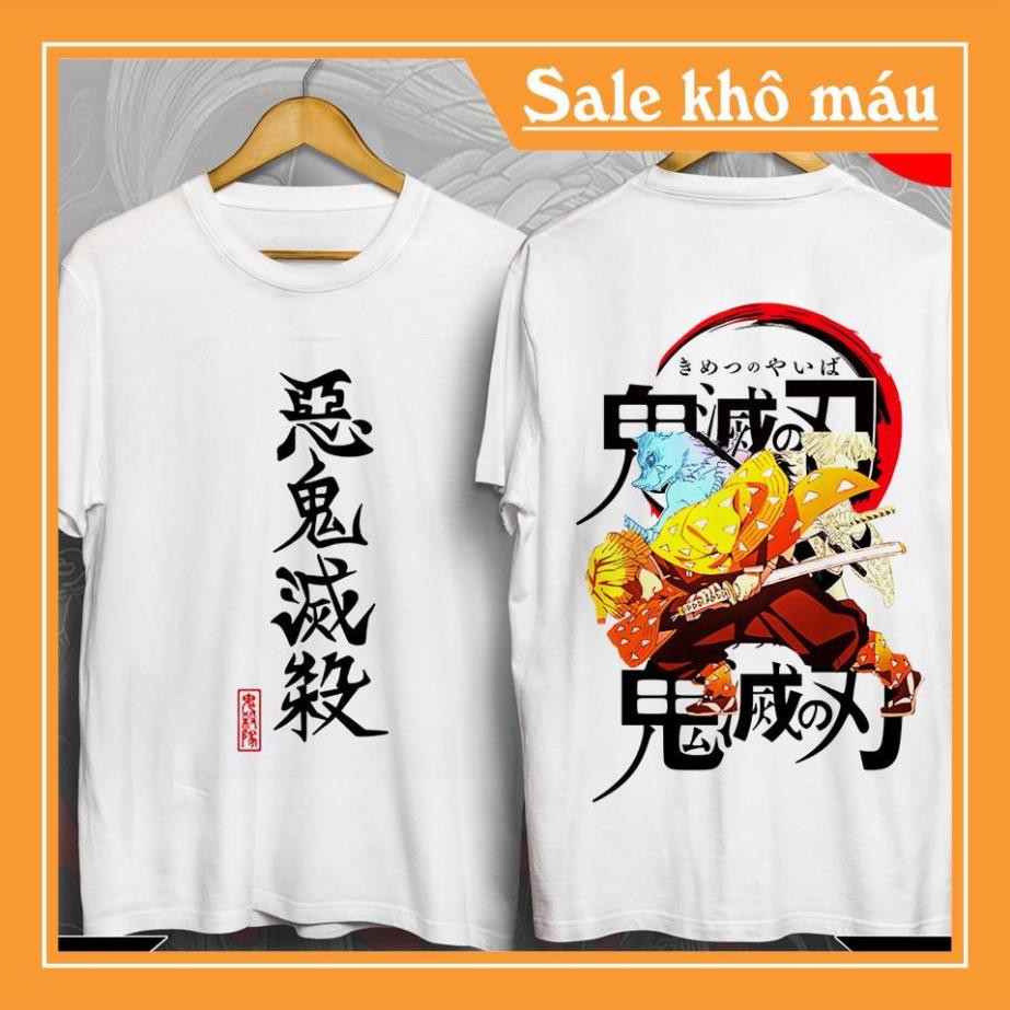 Áo thun Zenitsu Dragon Slayer Kimetsu no yaiba dài tay đẹp chất lượng
