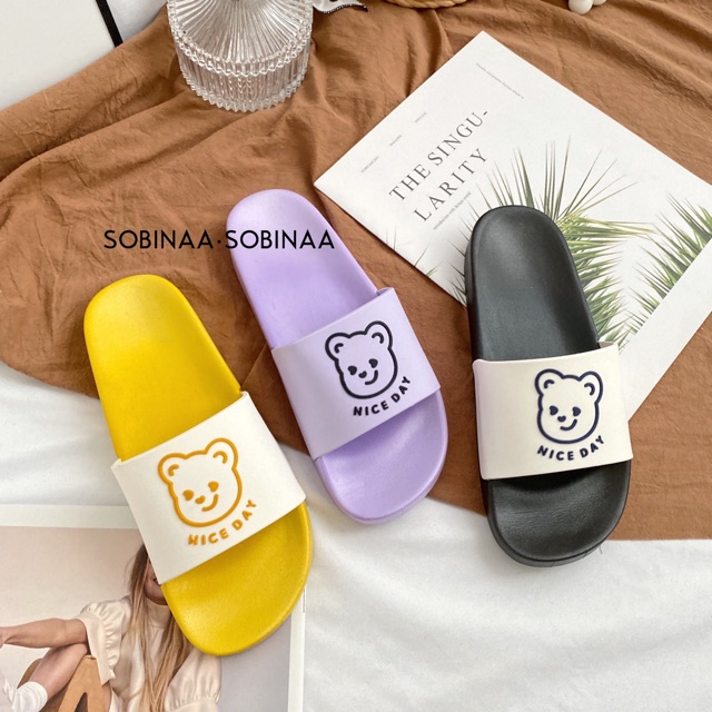 Dép nhựa gấu siêu xinh