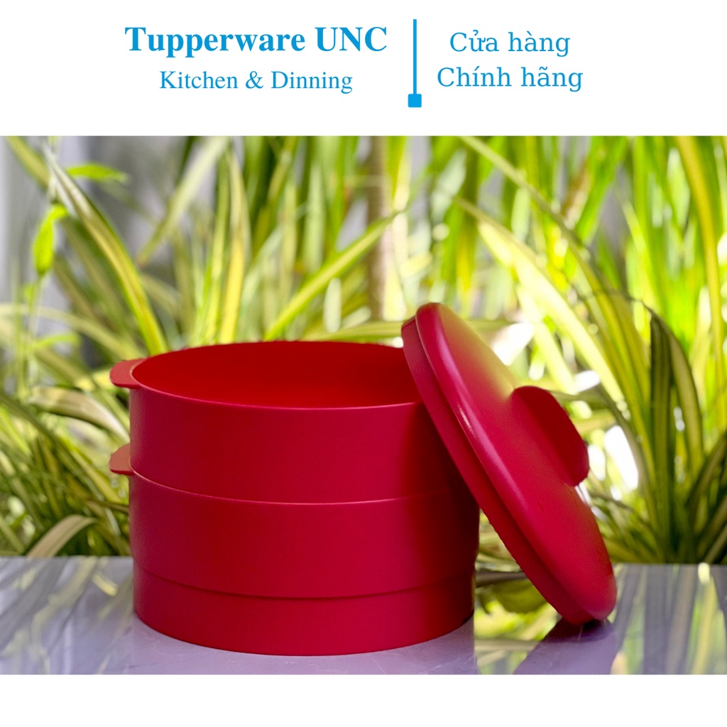 Xửng hấp Tupperware Steam It 2 Tầng – Màu Đỏ