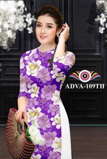 Áo dài hoa nhí mẫu mới