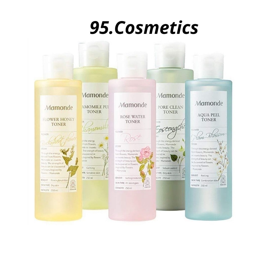 Toner Mamonde Nước Hoa Hồng Dưỡng Ẩm Giảm Mụn Se Lỗ Chân Lông 250ml Đủ 6 Loại
