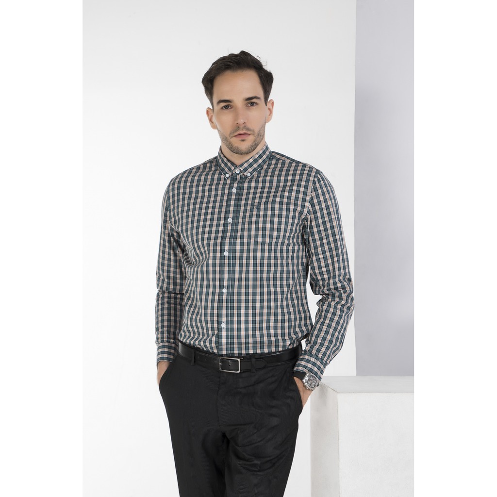 Áo sơ mi nam DARNELL, áo tay dài kẻ caro chất cotton cao cấp bền đẹp DN0040 | BigBuy360 - bigbuy360.vn