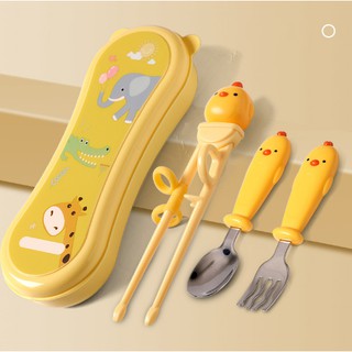 Bộ đũa tập ăn Goryeo Hàn Quốc kèm thìa và dĩa cho bé (có hộp)