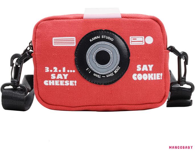 MG-Kids Messenger Bags Canvas Camera Bag Wild Coin Purse Girls Accessories Bag