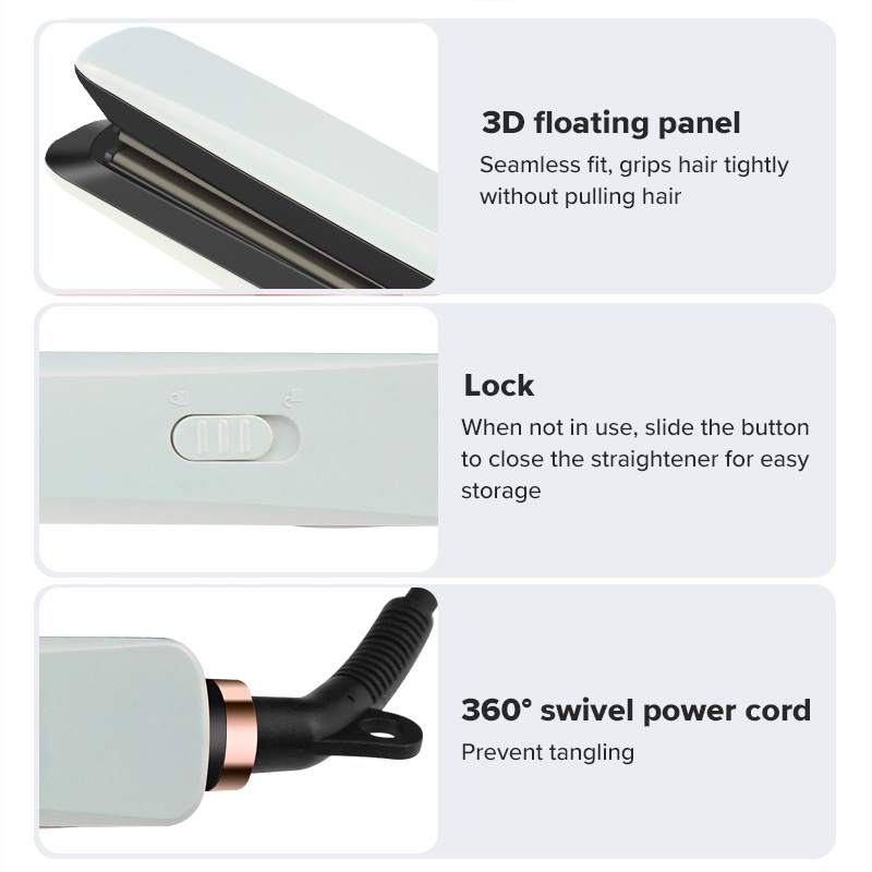 Máy Duỗi Tóc Bằng Titan Màn Hình LCD Chuyên Nghiệp