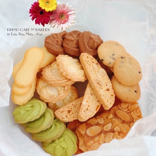 Bánh quy hạnh nhân handmade mix vị hộp 500g siêu ngon