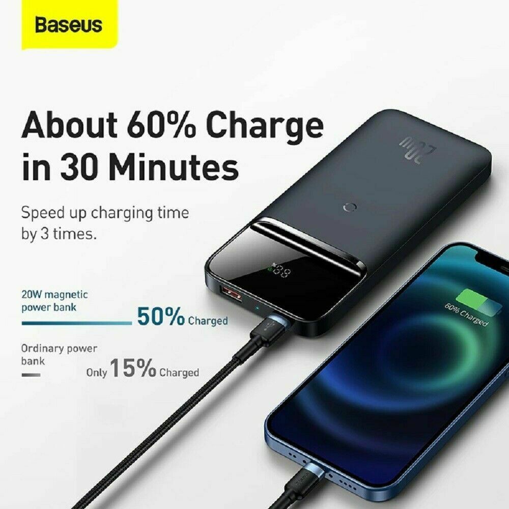 [Mẫu mới 2021]Pin dự phòng sạc không dây tích hợp nam châm Baseus Magnetic Wireless Quick Charging Power Bank (10000mAh)