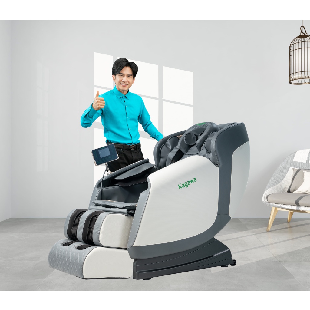Ghế massage toàn thân KAGAWA K5 Con Lăn 4D Cao Cấp đa chức năng, công nghệ quét AI dò tìm huyệt đạo
