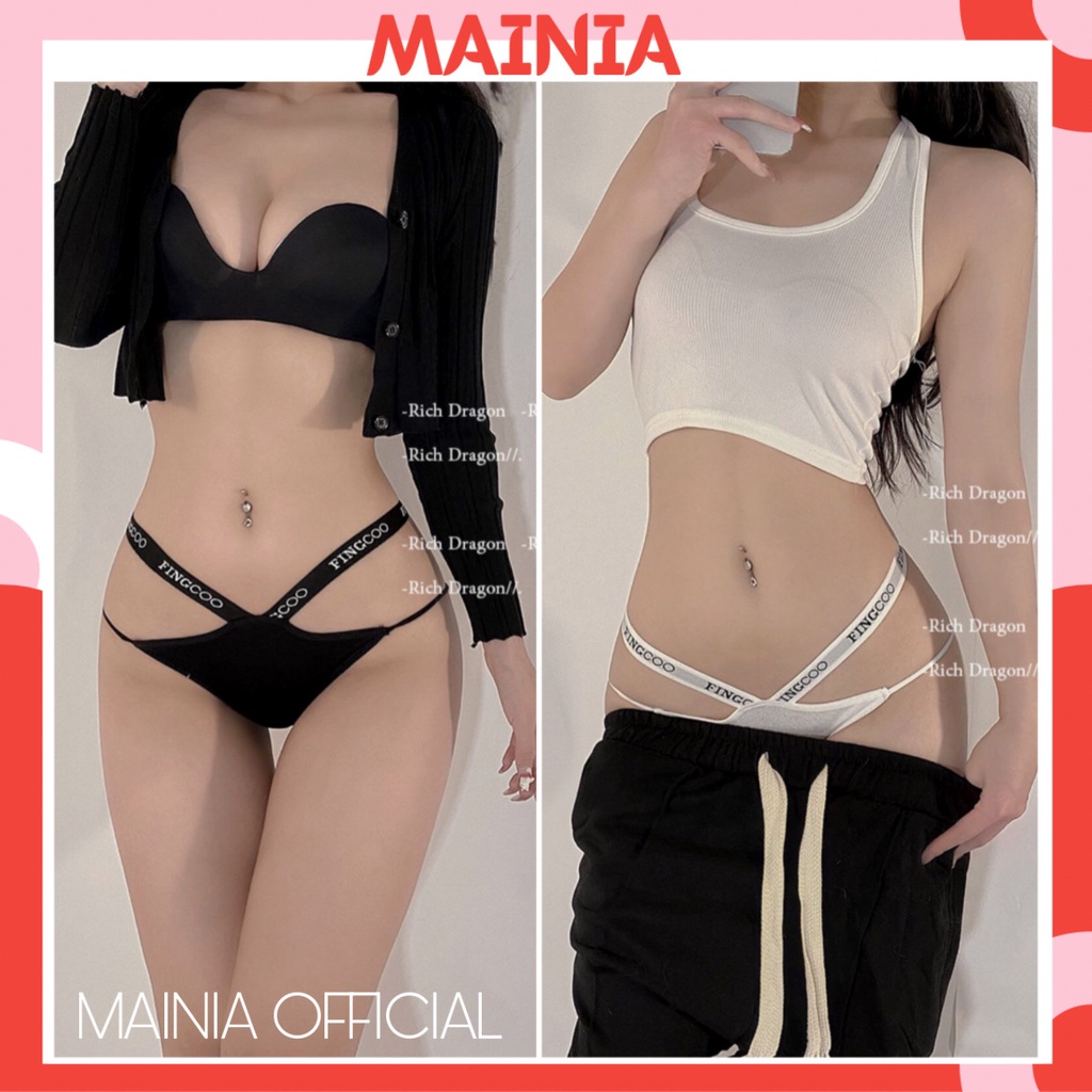 [Fingcoo] Quần Lót Nữ Cotton Phối 2 Dây Hông Sexy Gợi Cảm Co Giãn Thấm Hút Cao Cấp Mainia Shop