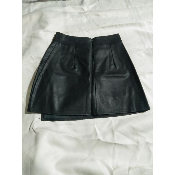 Chân váy da chữ A Hàng QC