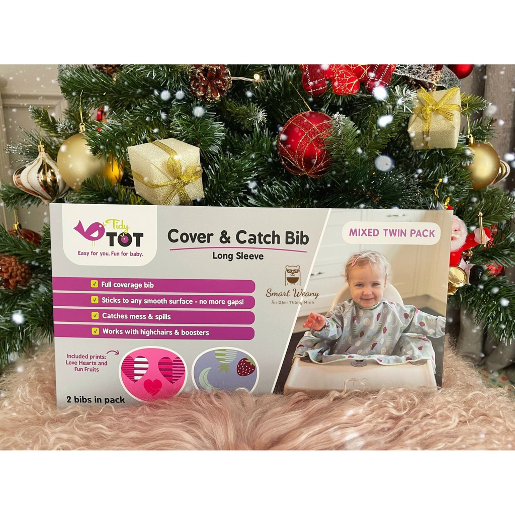 Combo 2 yếm TIỂU QUÝ TỘC có cốc hút chân không - [Tidy Tot UK] Twin Pack