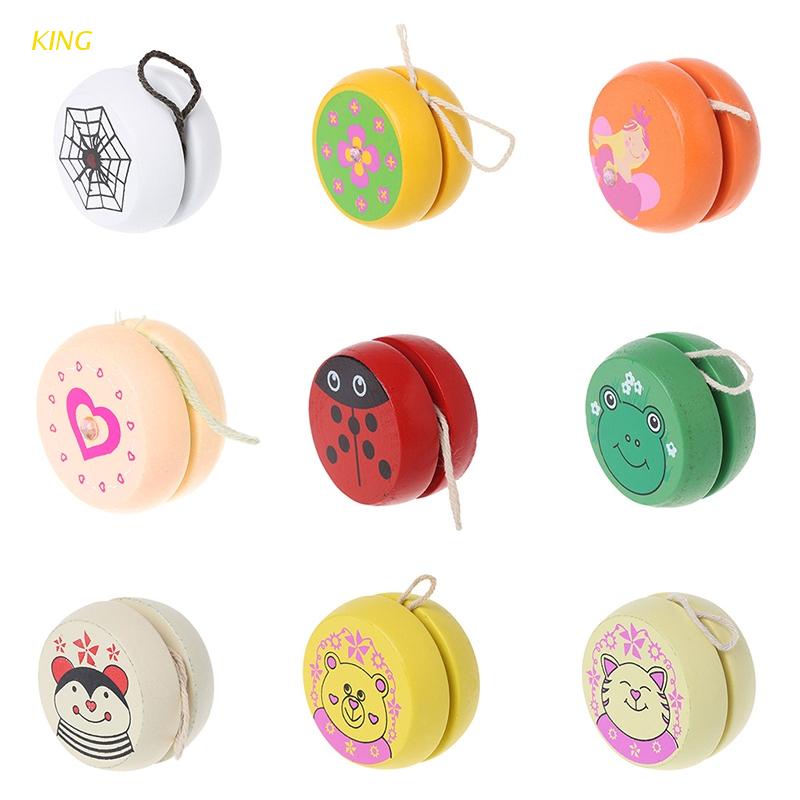 Đồ chơi yoyo bằng gỗ in họa tiết động vật dễ thương