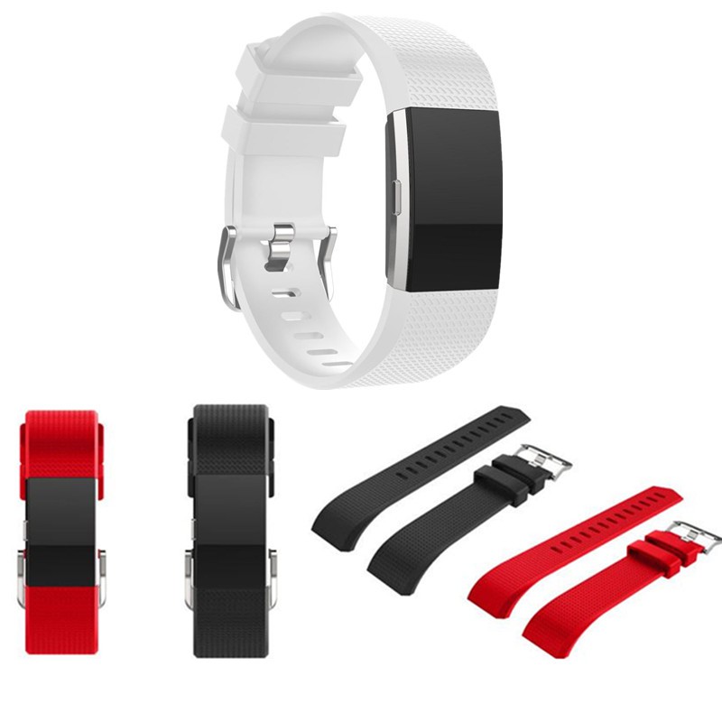 Dây đeo silicone mềm thay thế cho đồng hồ thông minh Fitbit Charge 2