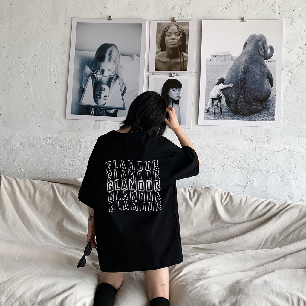 Áo thun GLAMOUR phản quang - Signature Tee - Trắng/Đen | BigBuy360 - bigbuy360.vn