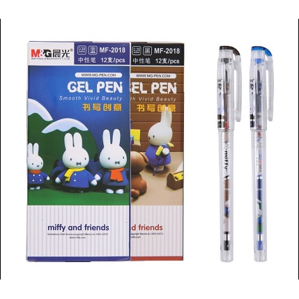 Bút gel Miffy dễ thương MF-2018 nét 0.38 êm trơn