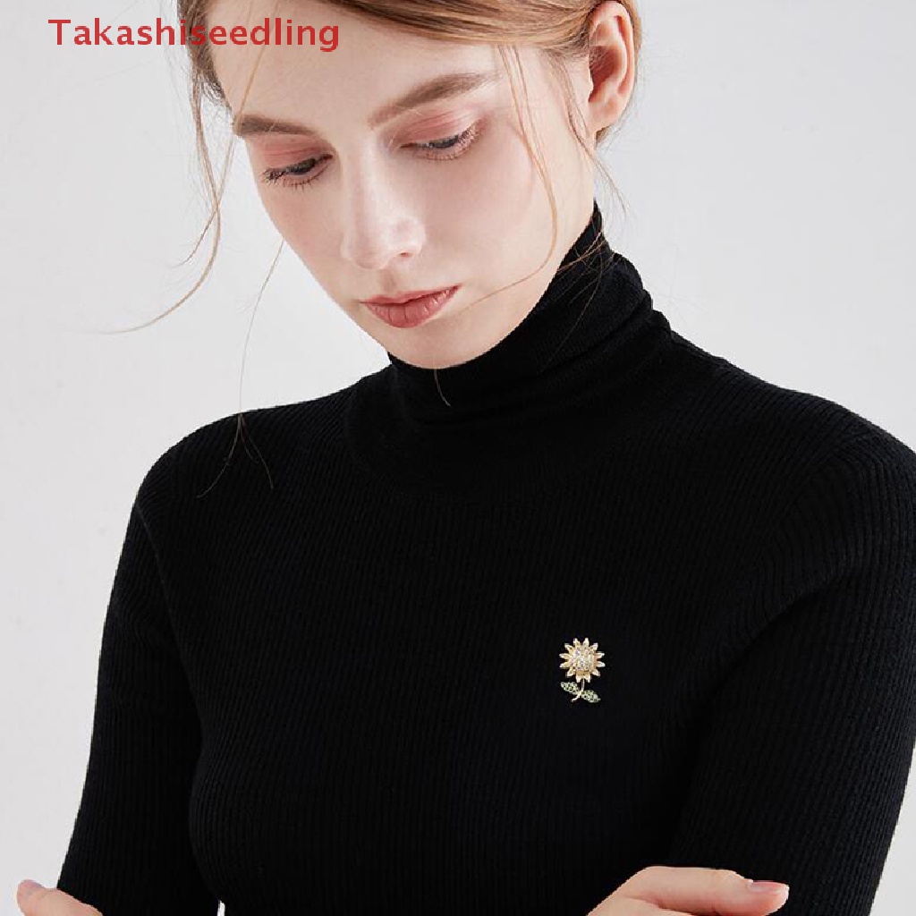 Ghim Cài Áo Hình Nơ / Hoa Hướng Dương Đính Đá Pha Lê Thanh Lịch