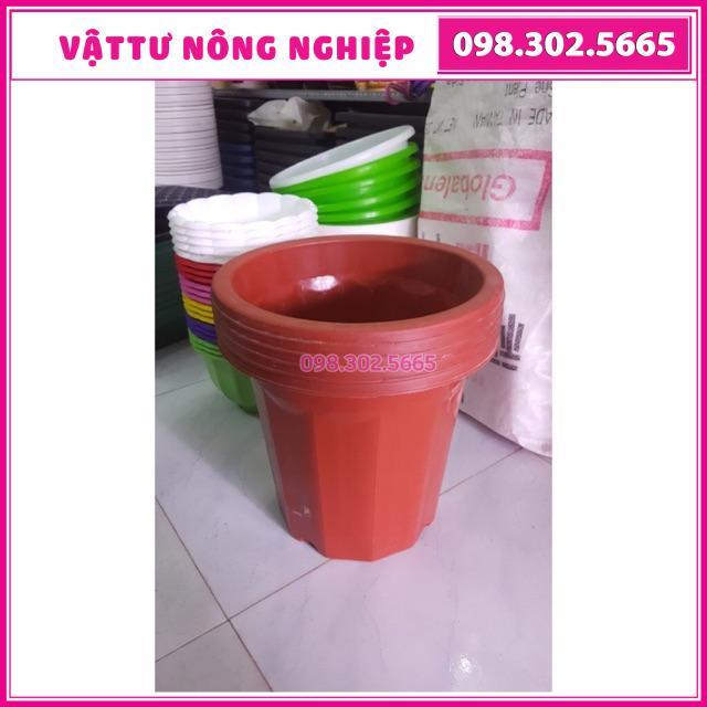 Combo 10 chậu nhựa trồng cây E280 (Kt: 23x15x20cm)