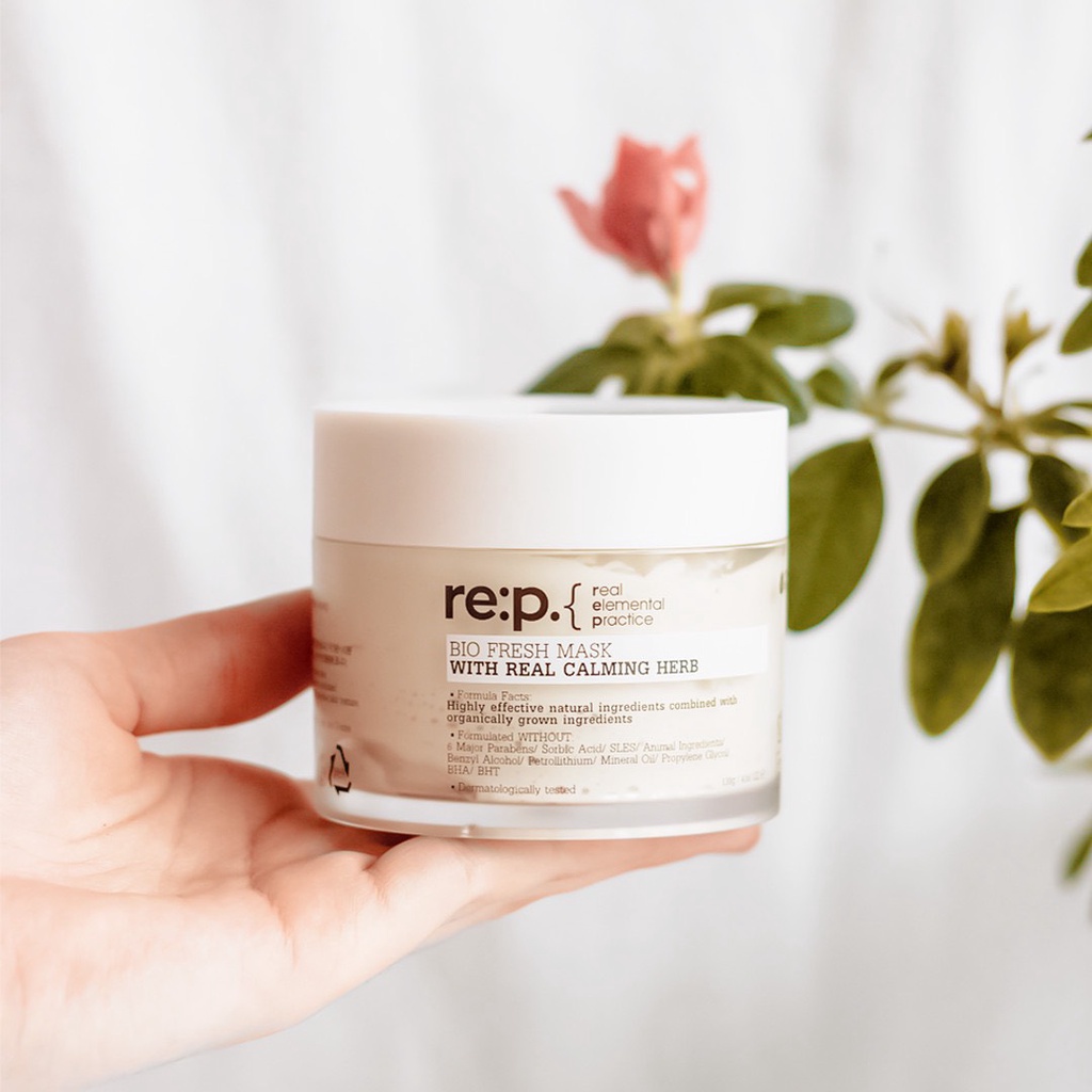 Mặt nạ đất sét RE:P Bio Fresh Mask With Real Calming Herbs RE:P 130g - Hoa cúc