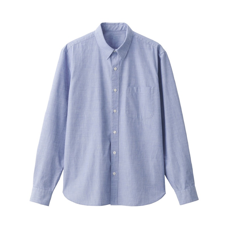 Muji Áo Sơ Mi Cotton Washed