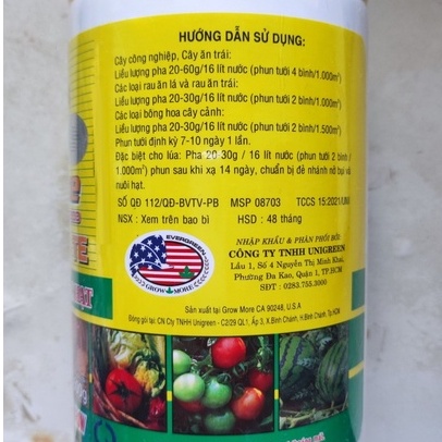 Phân Bón Growmore 20 20 20 +Te , Dinh dưỡng giúp nuôi hoa và dưỡng trái