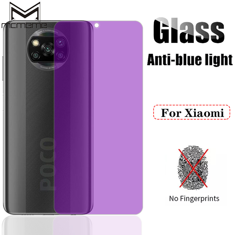 Kính cường lực ánh tím chống tia sáng xanh cho điện thoại Xiaomi POCO X3 NFC F3 M3 F2 Pro 5G PocoPhone F1 Mi 9 SE Lite Pro