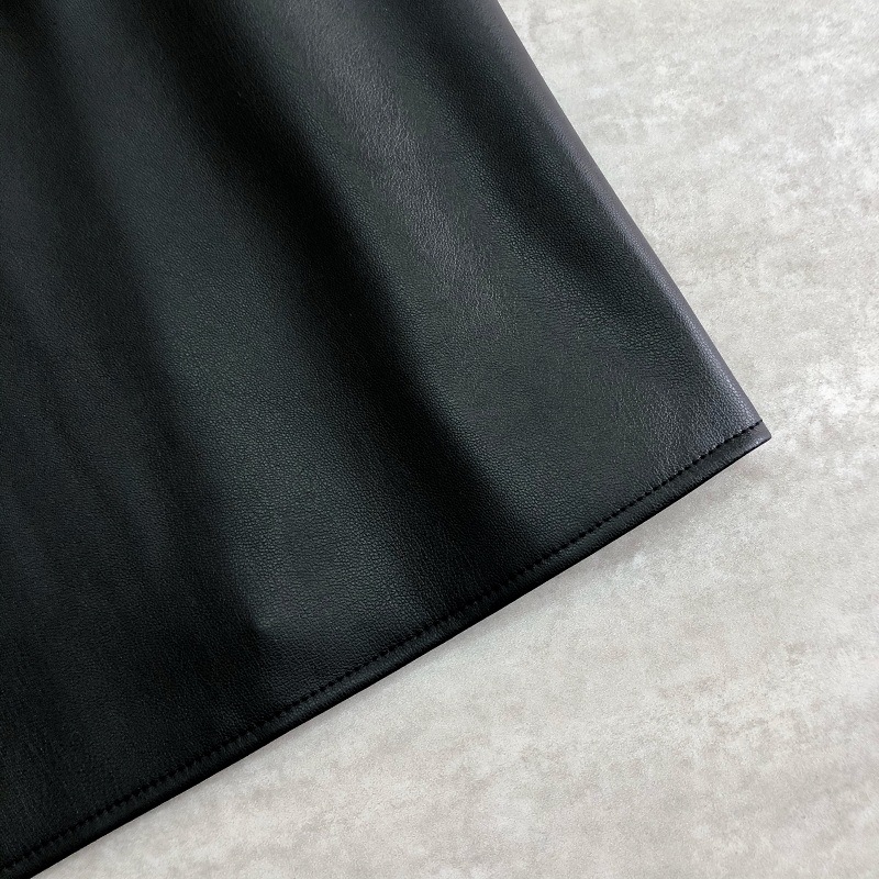 Chân Váy Bút Chì Da pu Lưng Cao Ôm Dáng Thời Trang Thu Đông Cho Nữ