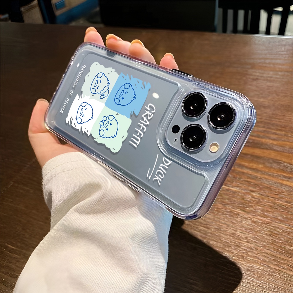 Ốp Điện Thoại Trong Suốt In Hình Vịt Hoạt Hình Cho iphone 14 Pro Max Plus 13 11 12 7Plus X XR XS Max 7 8 SE 2020