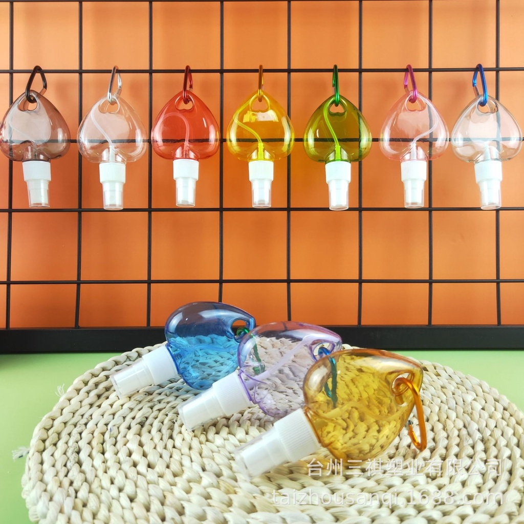 Chai Xịt Cồn Có Dây Treo Móc Khóa Hình Trái Tim Xinh Xắn Dành Cho Học Sinh, Văn Phòng