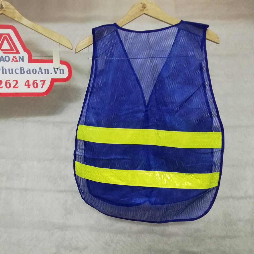 Áo lưới phản quang màu xanh bích 2 sọc chuối 3M cho công nhân xây dựng công trường