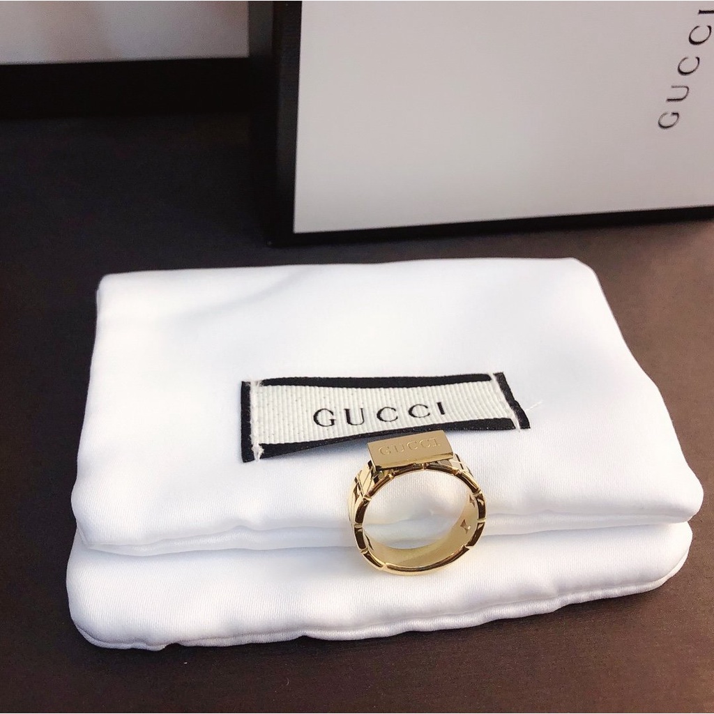 Nhẫn bạc 925 họa tiết logo Gucci phong cách Hàn Quốc cho nữ