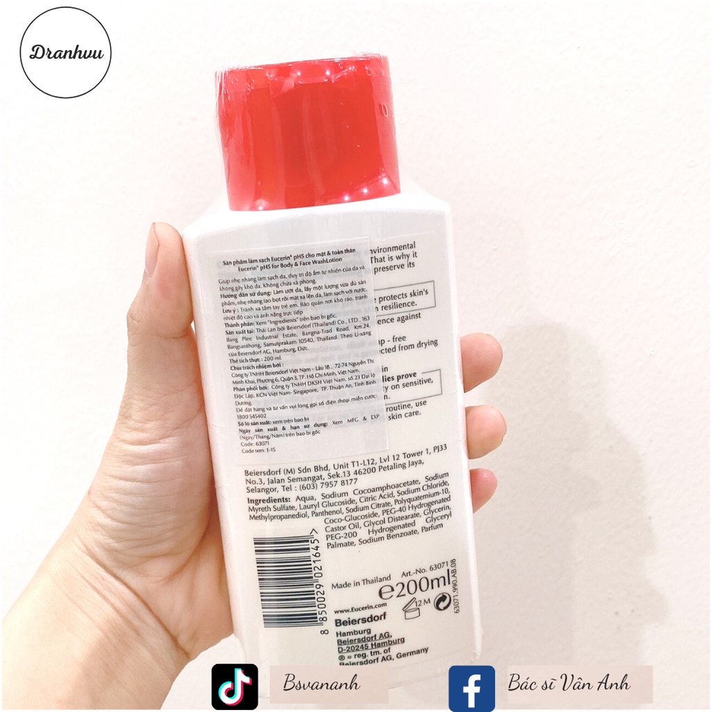 Sữa Tắm Dành Cho Da Nhạy Cảm Eucerin Ph5 Washlotion