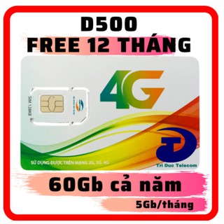 Sim 4g viettel d500 trọn gói 1 năm