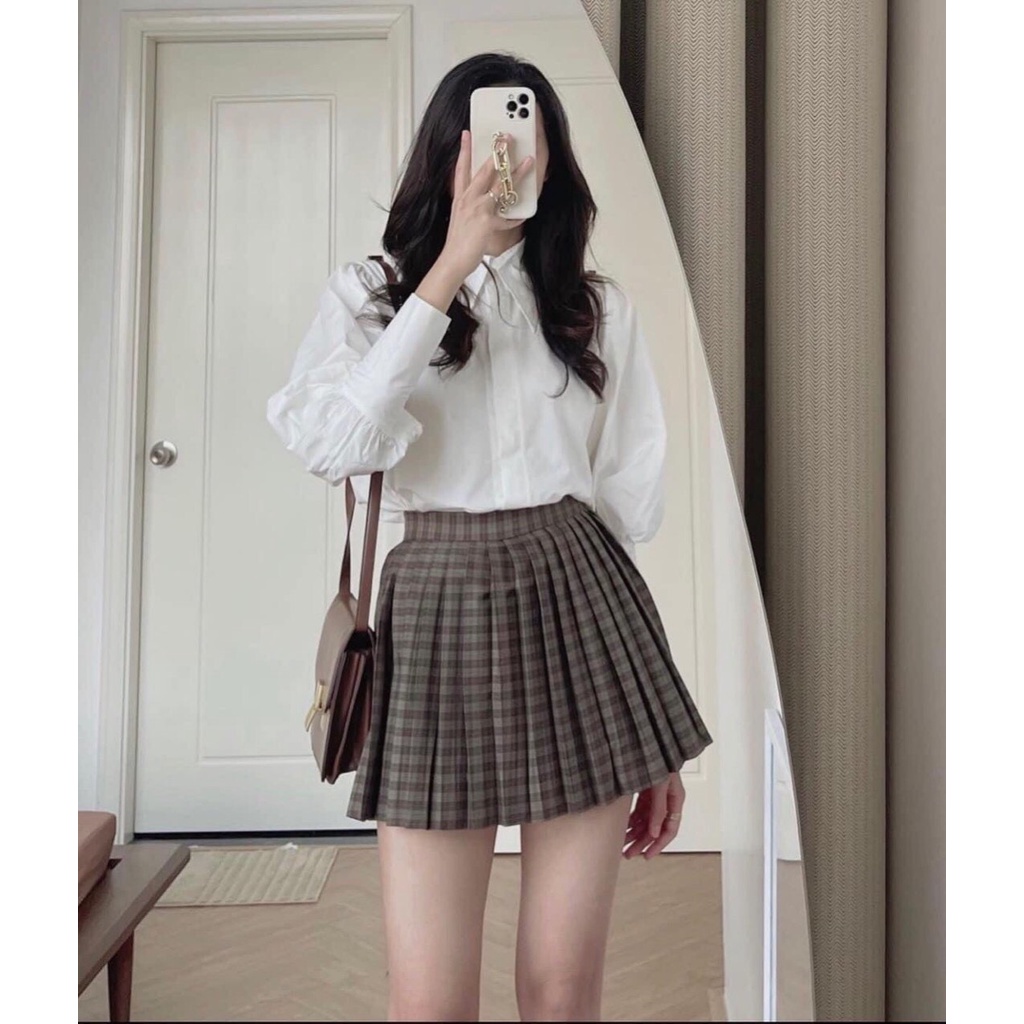 Áo sơ mi trắng tay bồng bo ống phong cách Hàn Quốc dành cho nữ | BigBuy360 - bigbuy360.vn