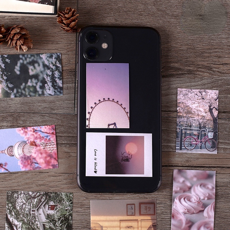 Bộ 50 Tờ Giấy Dán Trang Trí Sổ Tay Kiểu vintage Sáng Tạo