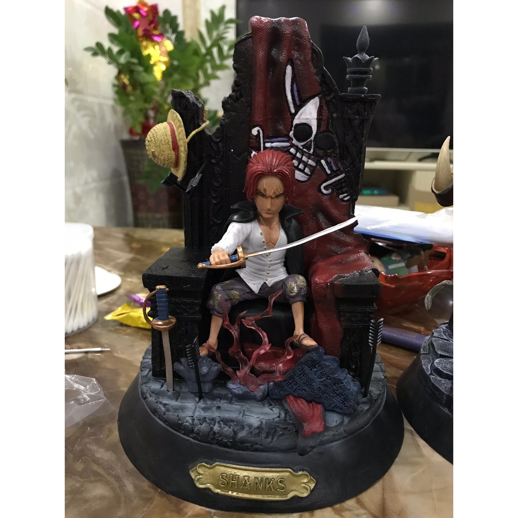 Mô hình One Piece Tứ Hoàng Kaido, Shank, Bigmom, Râu trắng ngồi ghế cao 26cm