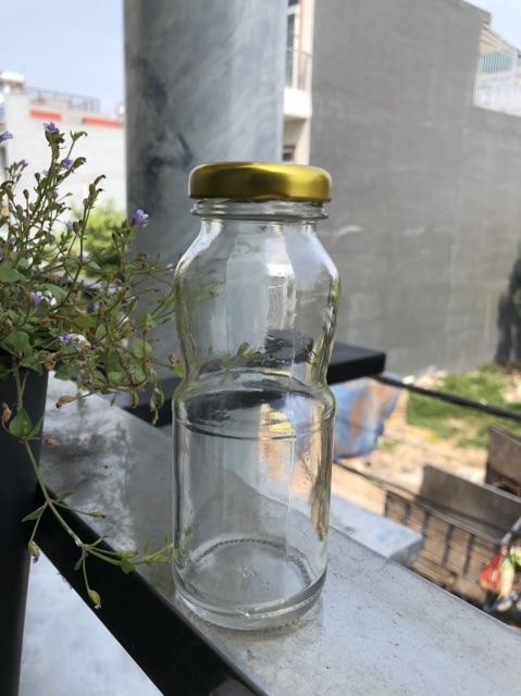 Chai thuỷ tinh 200ml gồm nắp thiếc