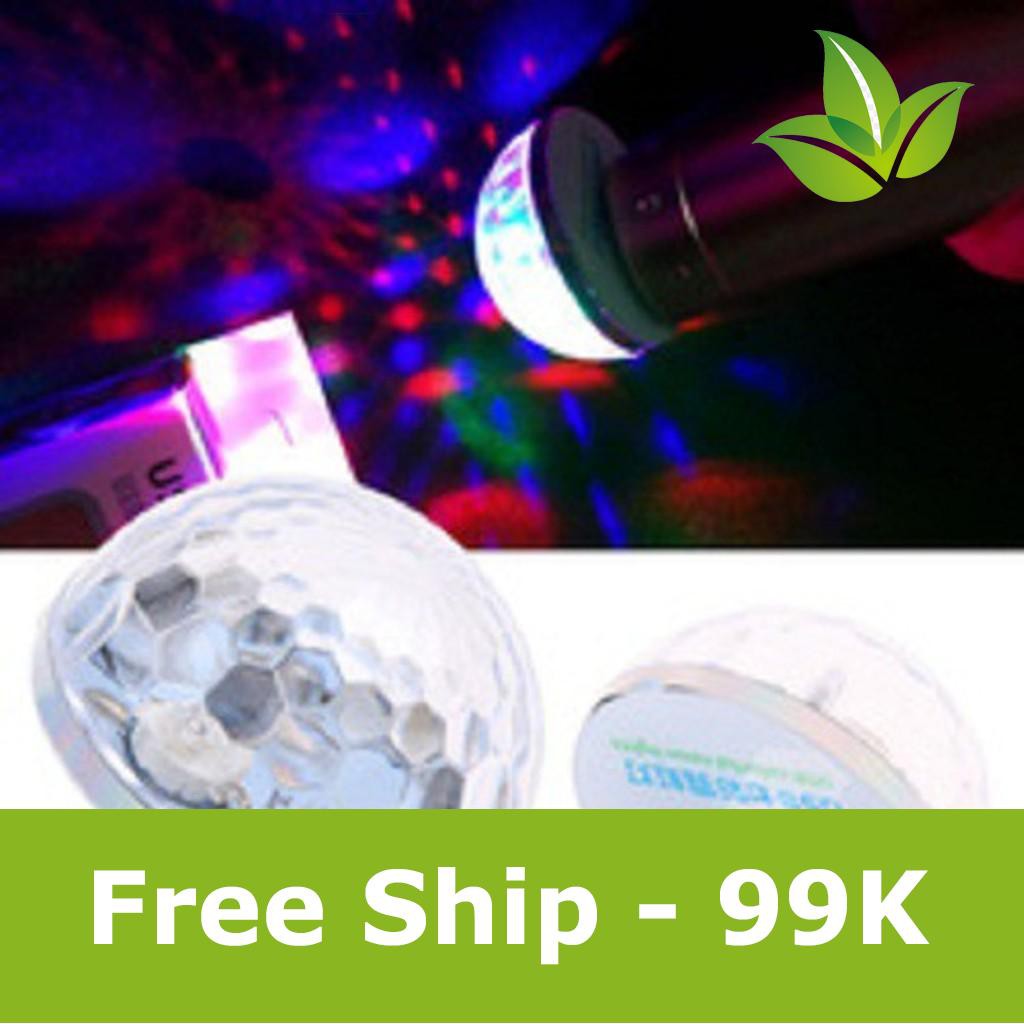 USB ánh sáng 7 màu theo nhạc hỗ trợ ship