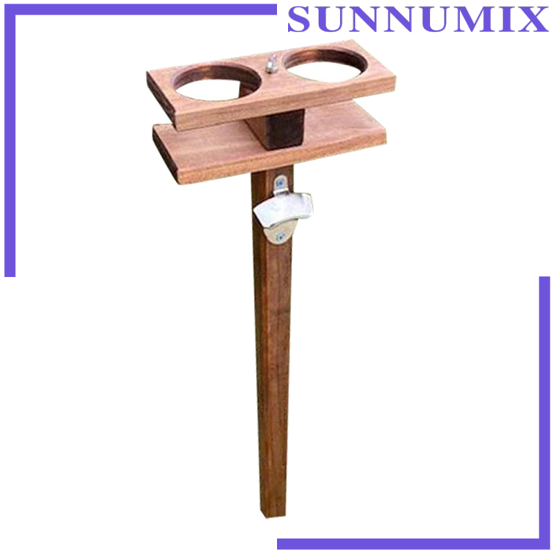 [SUNNIMIX]Portable Wine Table Compact BBQ Beach Party Camping Beer Cups Bottles Holder