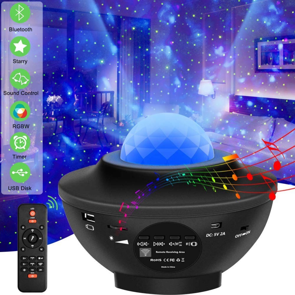 Đèn LED Tạo Hiệu Ứng Bầu Trời Đầy Sao Kết Nối bluetooth Điều Khiển Bằng Giọng Nói Độc Đáo