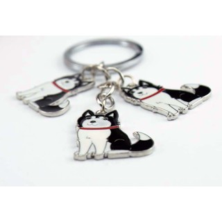 Móc khóa hình cún cưng Mậu Tuất kèm vòng tay Love Malamute