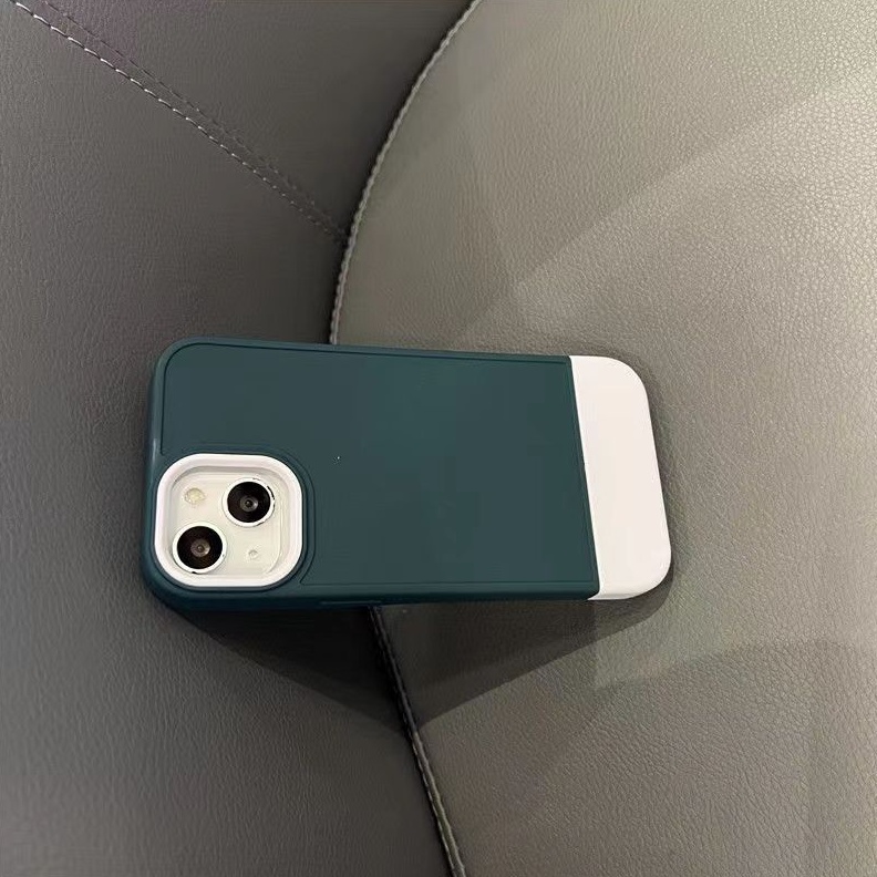 Ốp Điện Thoại Silicon Kết Hợp Màu Trắng Và Xanh Lá Dành Cho IPhone 12 13 11 Pro Max X Xs Max Xr 7 8 Plus