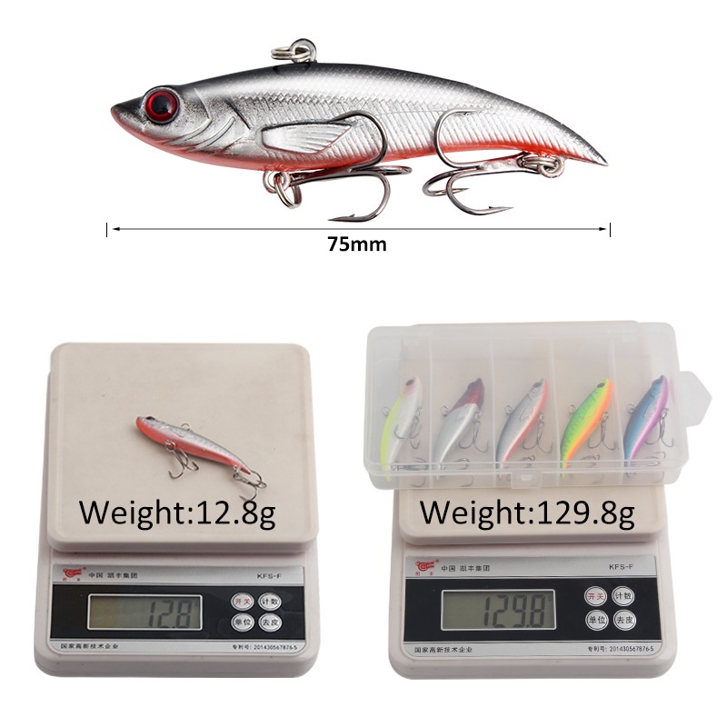 Mồi Câu Cá Giả 12.8G / 7.5cm Chất Lượng Cao