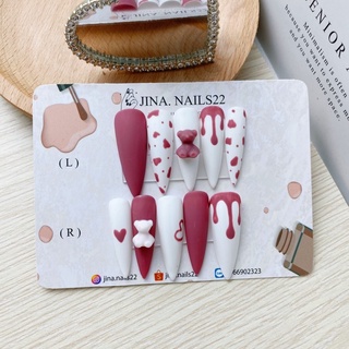 Nailbox móng giả móng úp charm gấu giọt nước